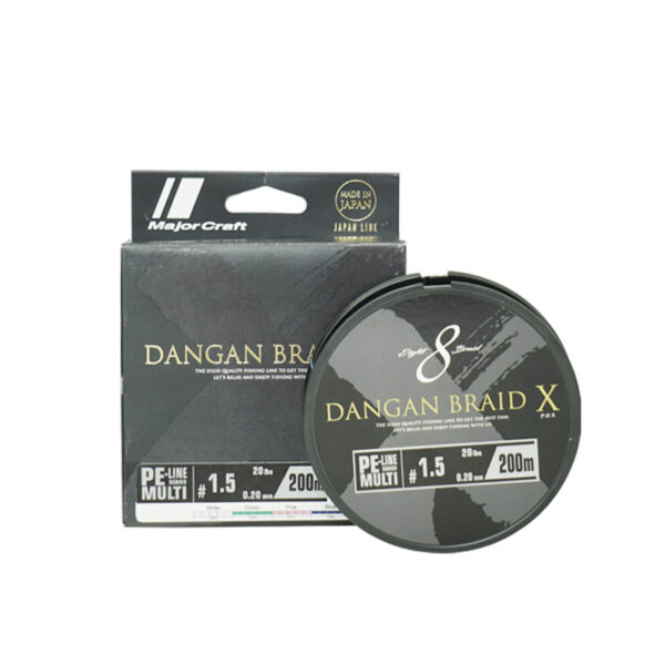 MAJOR CRAFT DANGAN ULTRA HIGH BRAID X8 200 M MULTICOLOUR