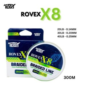 TERRY ROVEX X8 BRAIDED LINE - 300M - 40LB - 0.25MM